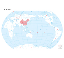 世界地图 1:5700万 4开，轮廓图