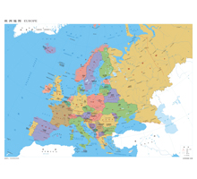欧洲地图 1:1150万 4开 分国设色