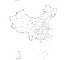 中国地图 1:1400万 4开，界线版 无邻国 线划一