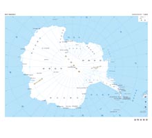 南极洲地图 1:1790万 8开