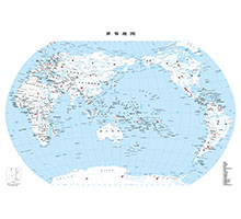 世界地图 1:4100万 对开，基础要素版 线划一