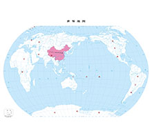 世界地图 1:4100万 对开，轮廓图